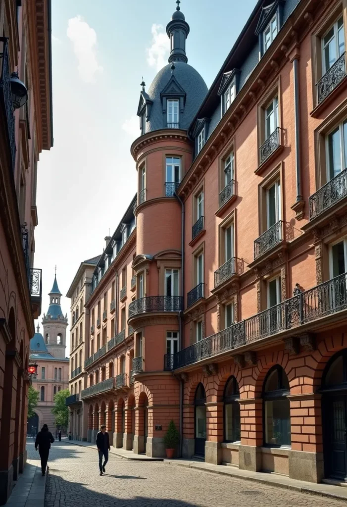 Rue de Toulouse avec des bâtiments historiques, illustrant un espace urbain protégé des pigeons par NUISI+