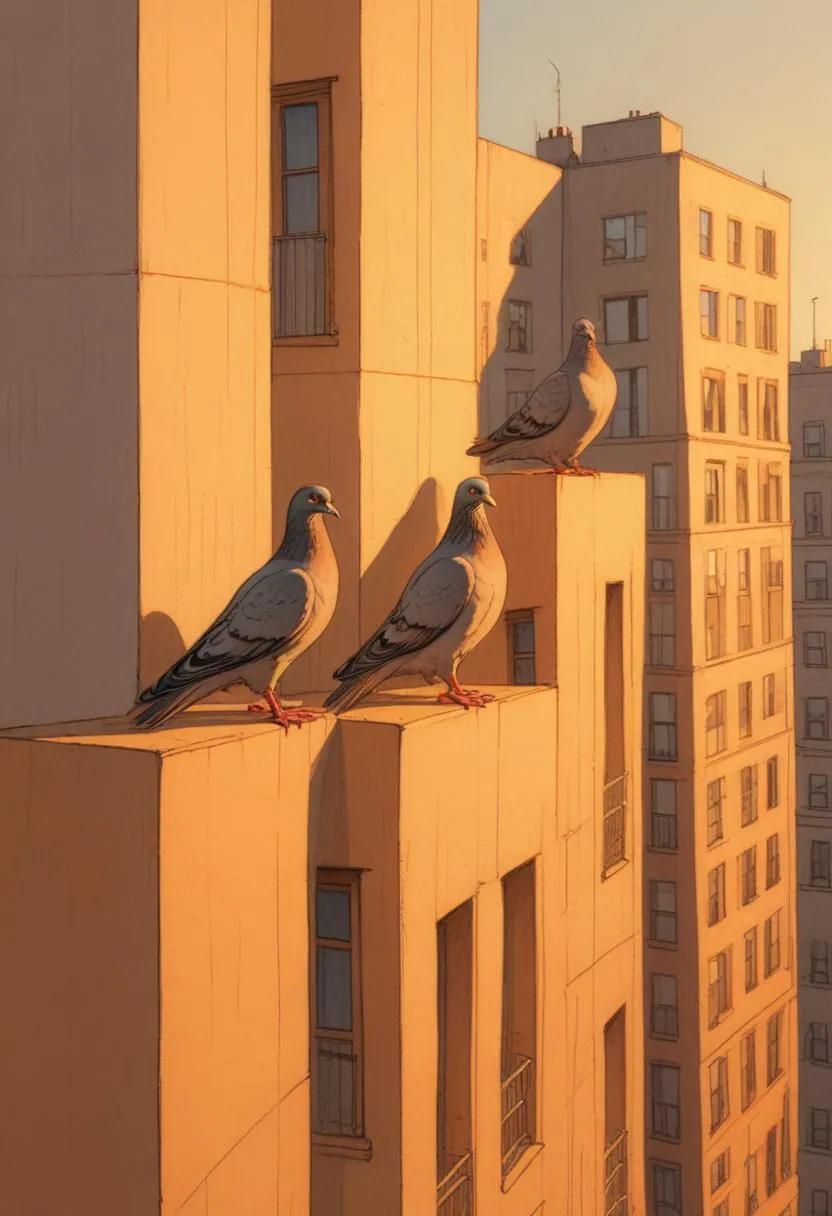 Pigeons perchés sur un bâtiment en ville, avant intervention de dépigeonnage par NUISI+ à Toulouse.